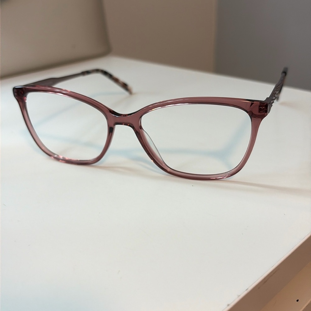Pink eyeglasses frame